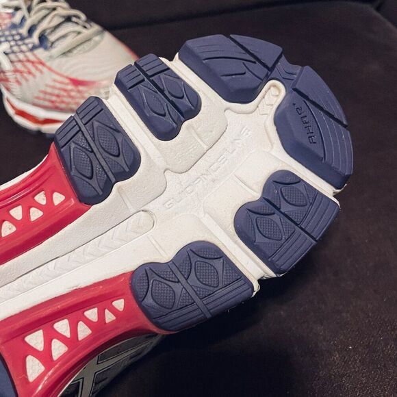 Excellent ASICS GEL-Nimbus 17 Grey Ruby Pink Purple Womens size 11 US Medium - Picture 9 of 13